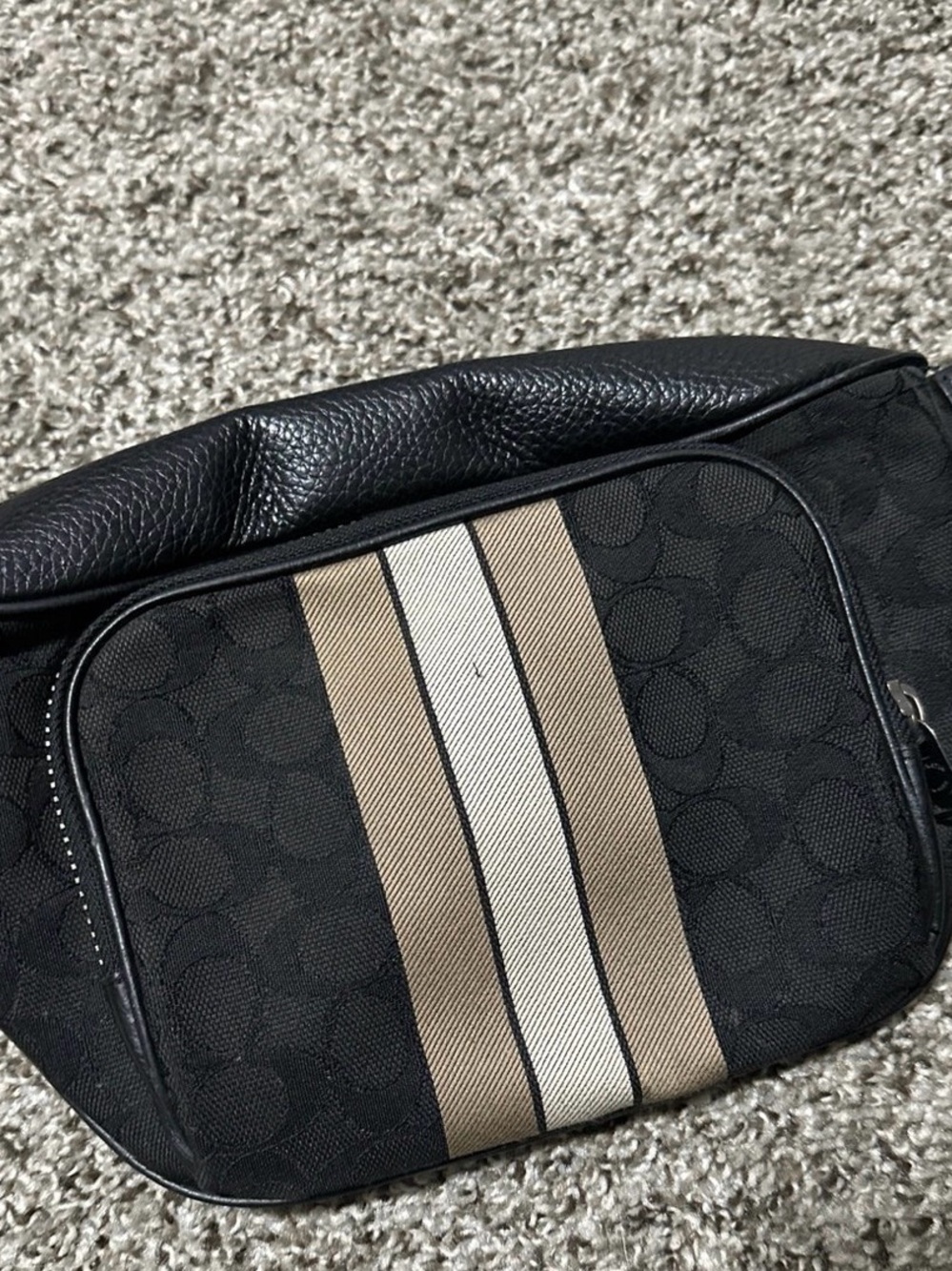 Authentic Coach Thompson Belt Bag
In Signature Jacquard With Varsity Stripe - Picture 2 of 4